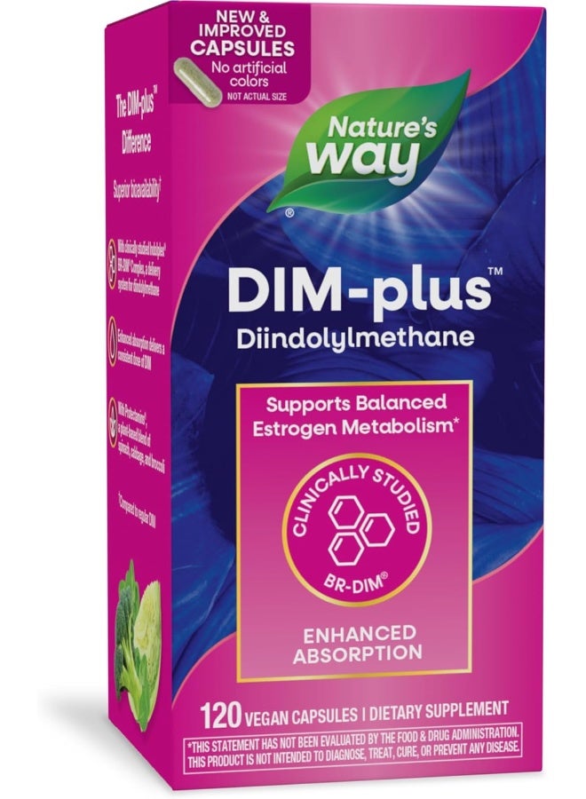 DIM-Plus Diindolylmethane, 120 Vegan Capsules Packaging May Vary