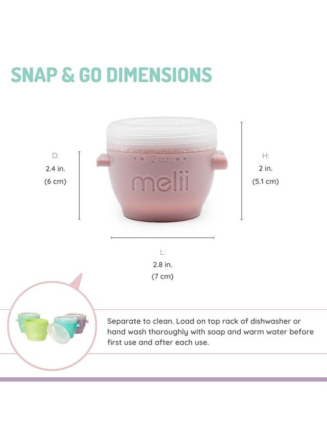 Snap And Go Pods - BPA  Free, Leak Proof, Perfect For Portioning Baby Food, Snacks, or Condiments - 2OZ 6 Pieces