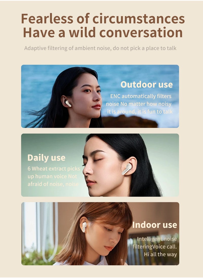 ZIPFORCE True Wireless Earbuds, In-Ear Bluetooth 5.3 Headphones 4-Mics ENC Clear Call, Bluetooth Earbuds Touch Control 40 Playtime, IPX6 Waterproof TWS, Light-Weight Earphones