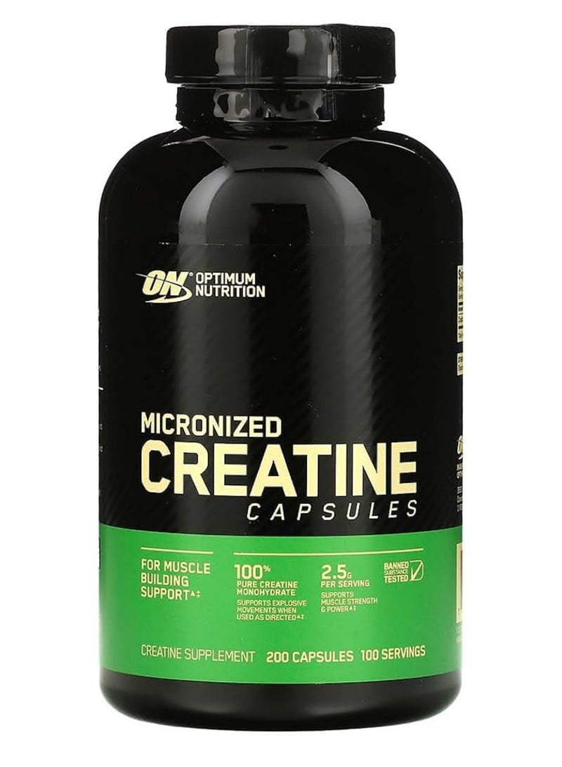 Creatine Dietary Supplement - Unflavoured - 200 Capsules