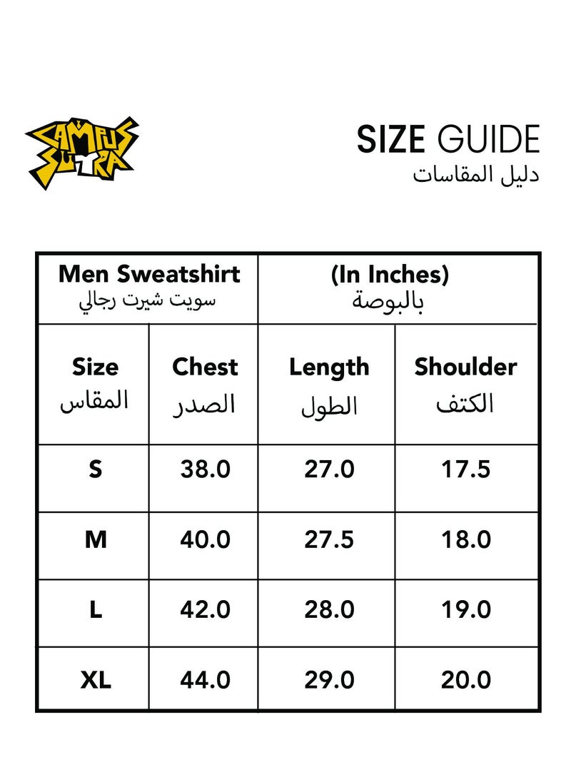 Men's Black Zip-Front Typographic Print Hoodie