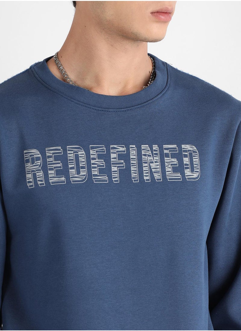 Men's Blue Refined Pullover Sweatshirt
