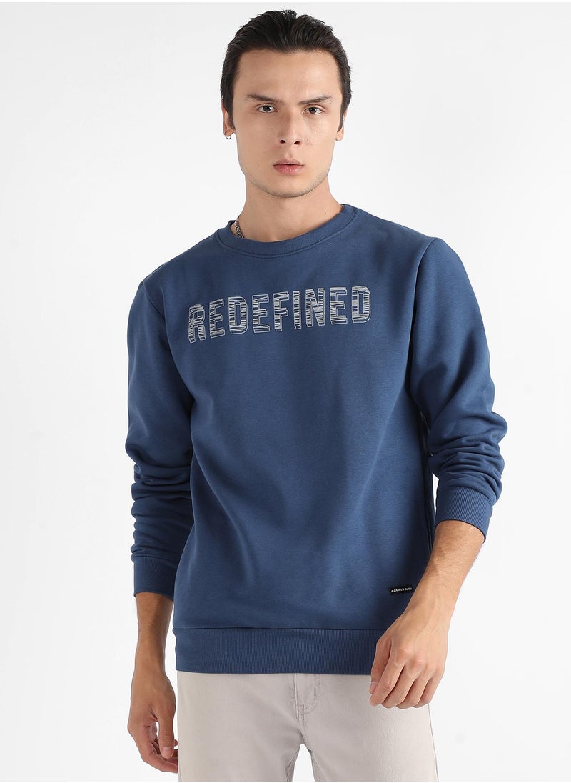 Men's Blue Refined Pullover Sweatshirt