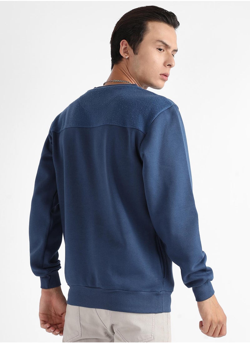 Men's Blue Refined Pullover Sweatshirt