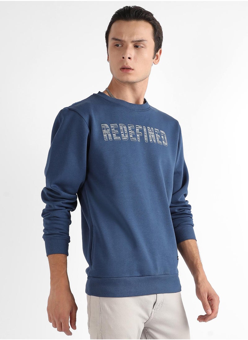 Men's Blue Refined Pullover Sweatshirt