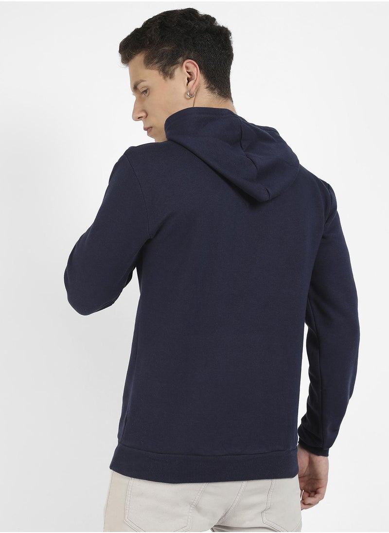 Men's Navy Blue No Future Plans Hoodie With Kangaroo Pocket