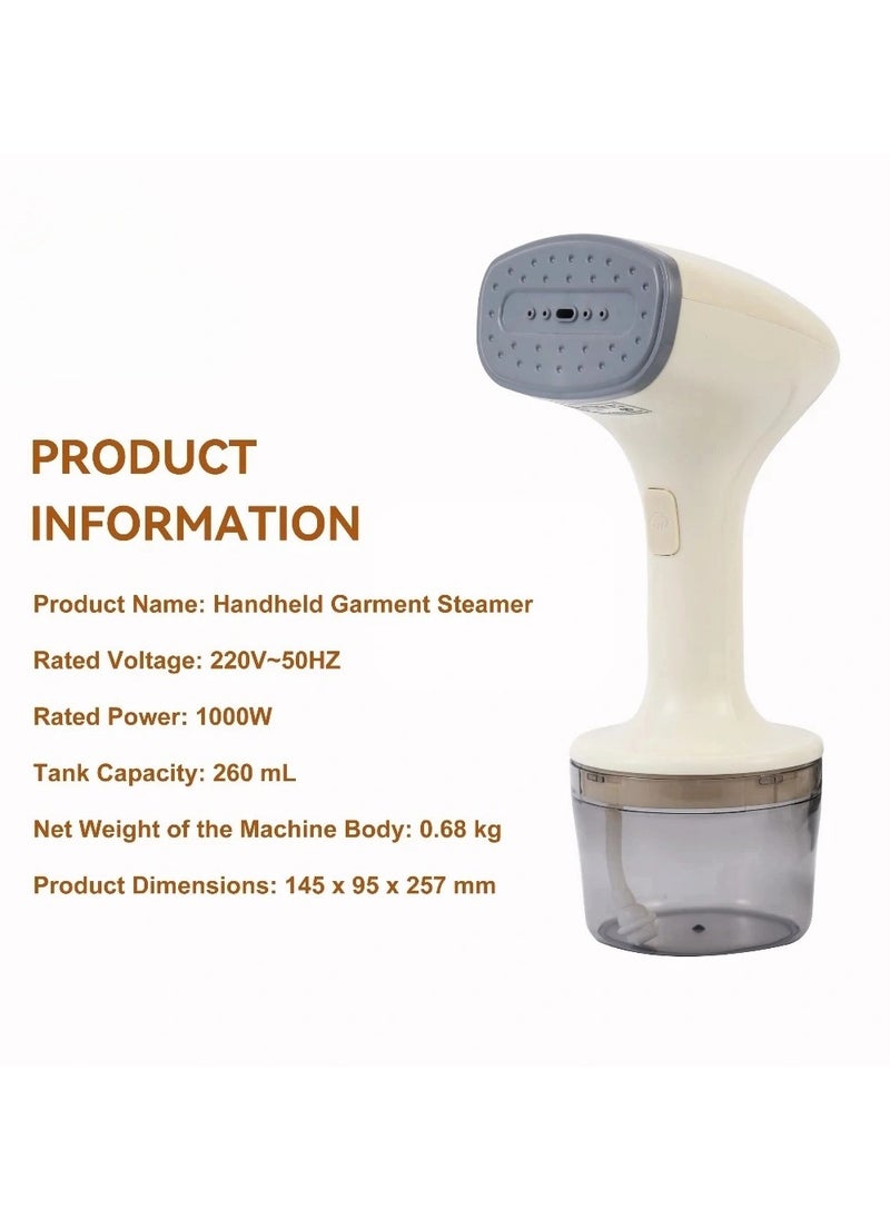 Steam Iron 1000W Handheld Steamer Garment Steamer for Clothes Portable Iron Steam with Strong Penetrating 260ml