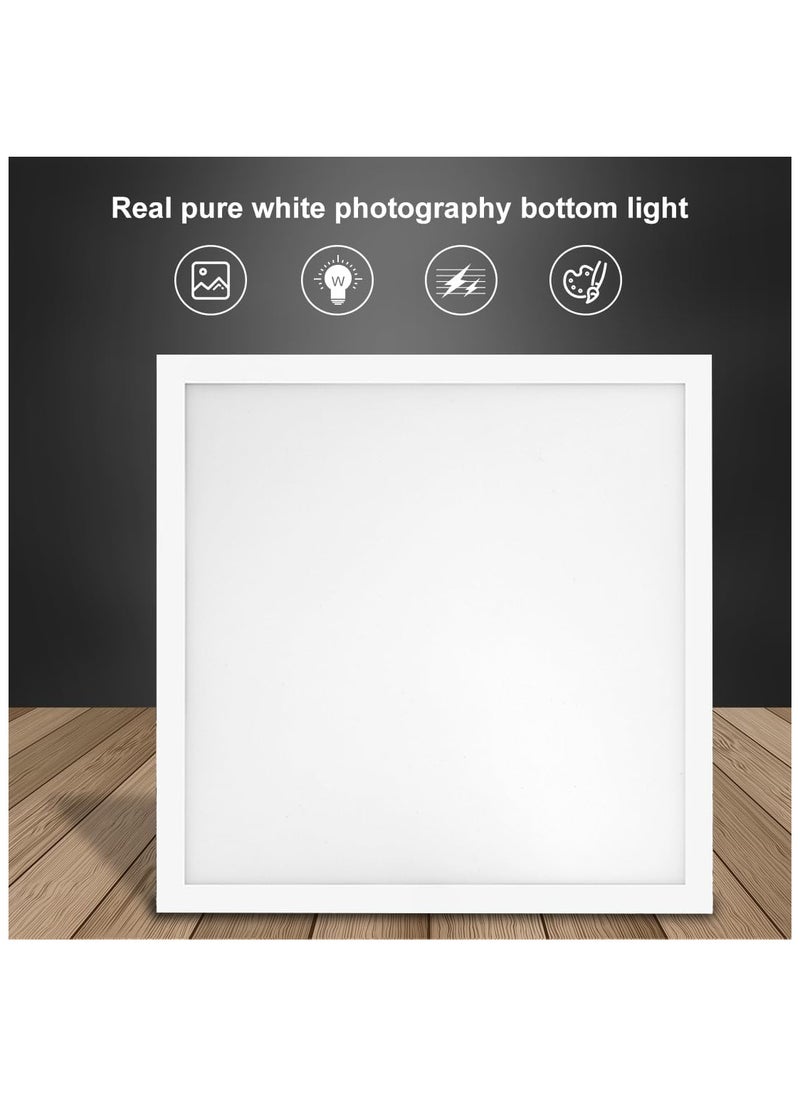 PULUZ 1200LM LED Photography Shadowless Light Lamp Panel Pad with Switch, Acrylic Material, No Polar Dimming Light, 34.7cm x 34.7cm Effective Area