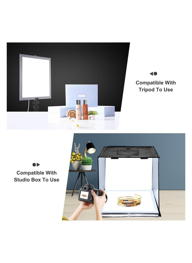 PULUZ 1200LM LED Photography Shadowless Light Lamp Panel Pad with Switch, Acrylic Material, No Polar Dimming Light, 34.7cm x 34.7cm Effective Area