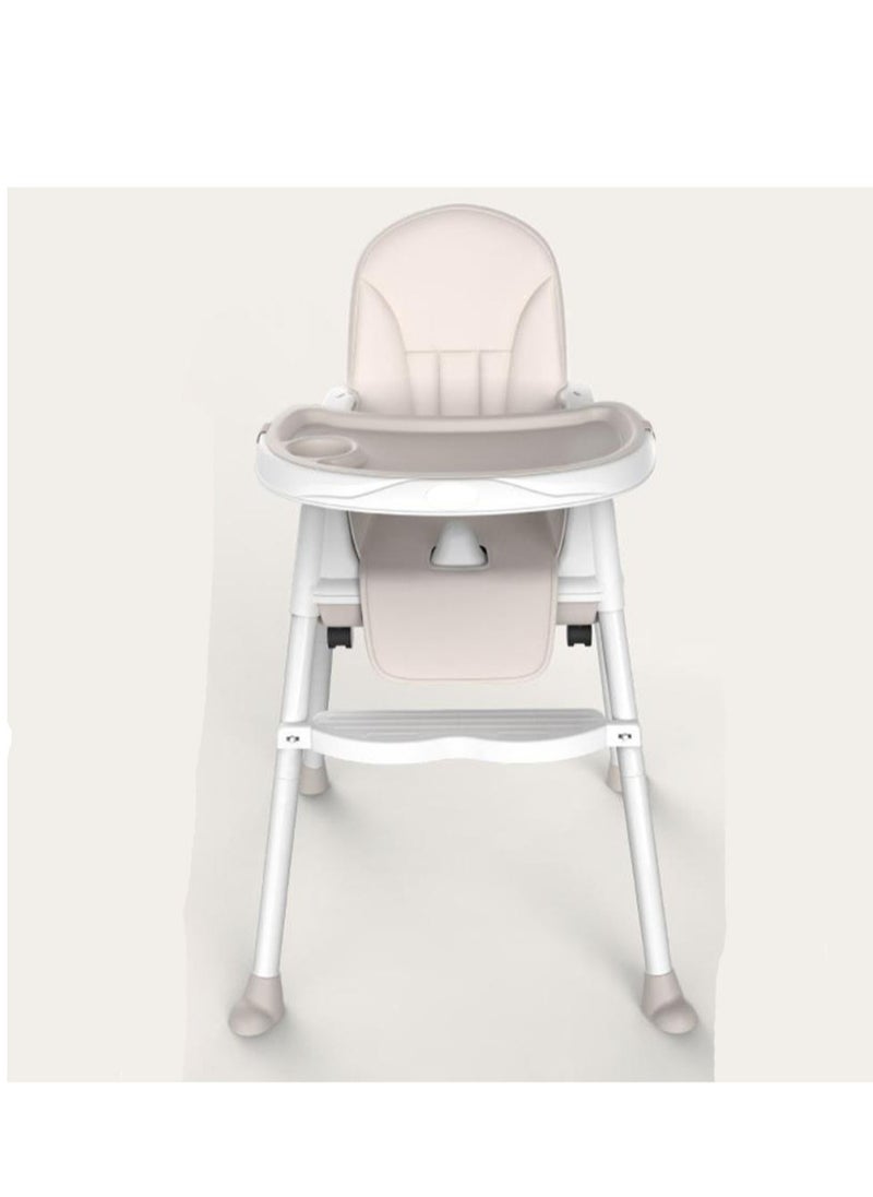 Dining Chair,Baby Dining Chair,Multifunctional Portable Folding Dining Chair,Free Adjustable,Safe and Environmentally Friendly,White