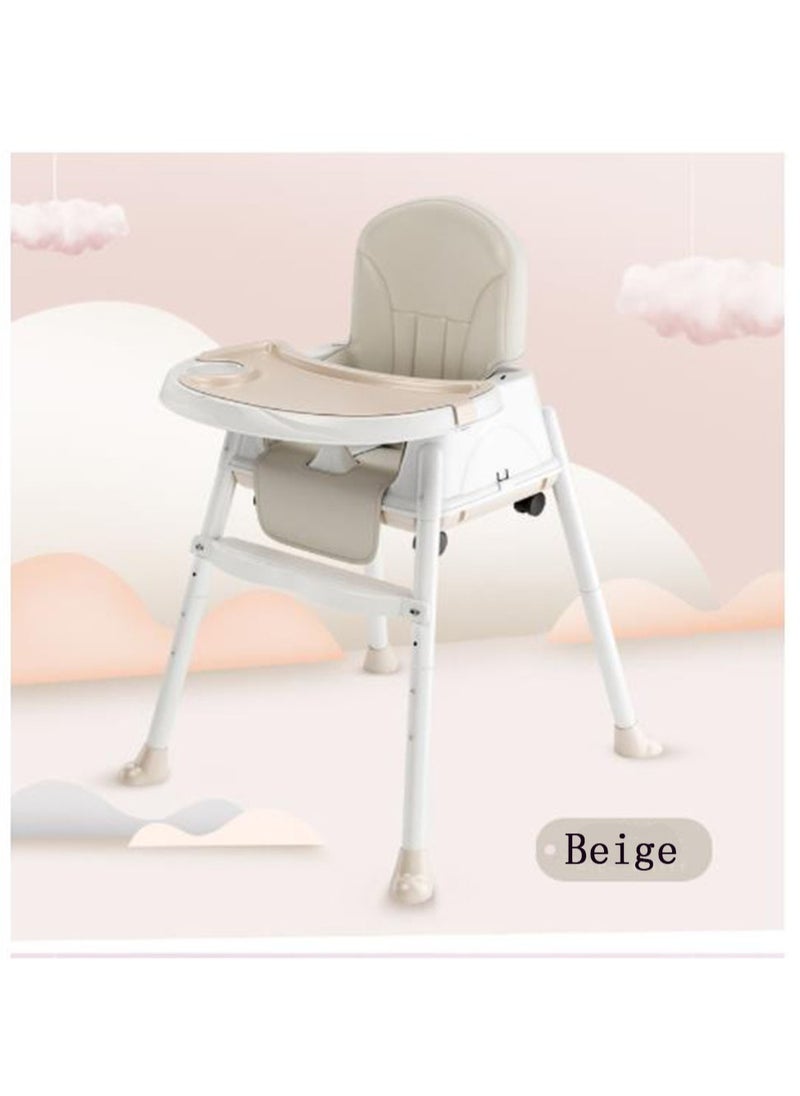 Dining Chair,Baby Dining Chair,Multifunctional Portable Folding Dining Chair,Free Adjustable,Safe and Environmentally Friendly,White