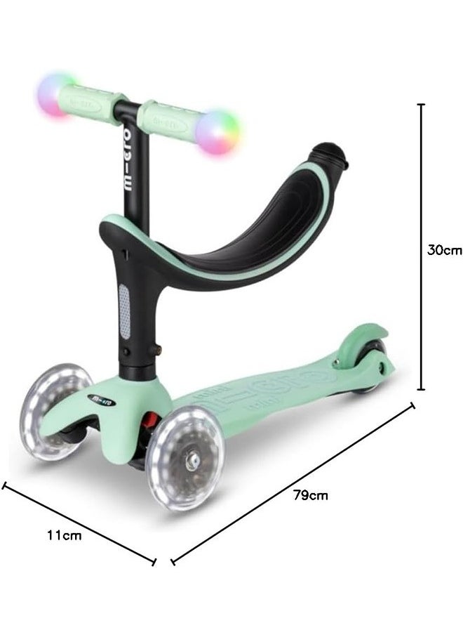Micro Scooters | Mini Micro 2 Grow LED 4in1 Toddler's Trike | Handlebar Adjustable | Foldable | Lightweight | Boys & Girls | Scooter for Kids | Scooters | Kids Scooter