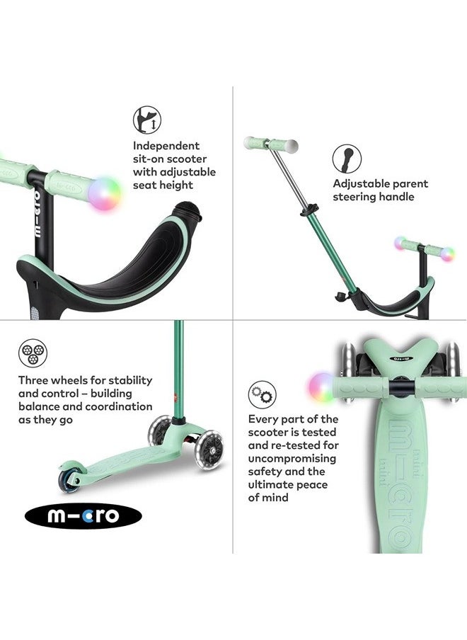Micro Scooters | Mini Micro 2 Grow LED 4in1 Toddler's Trike | Handlebar Adjustable | Foldable | Lightweight | Boys & Girls | Scooter for Kids | Scooters | Kids Scooter