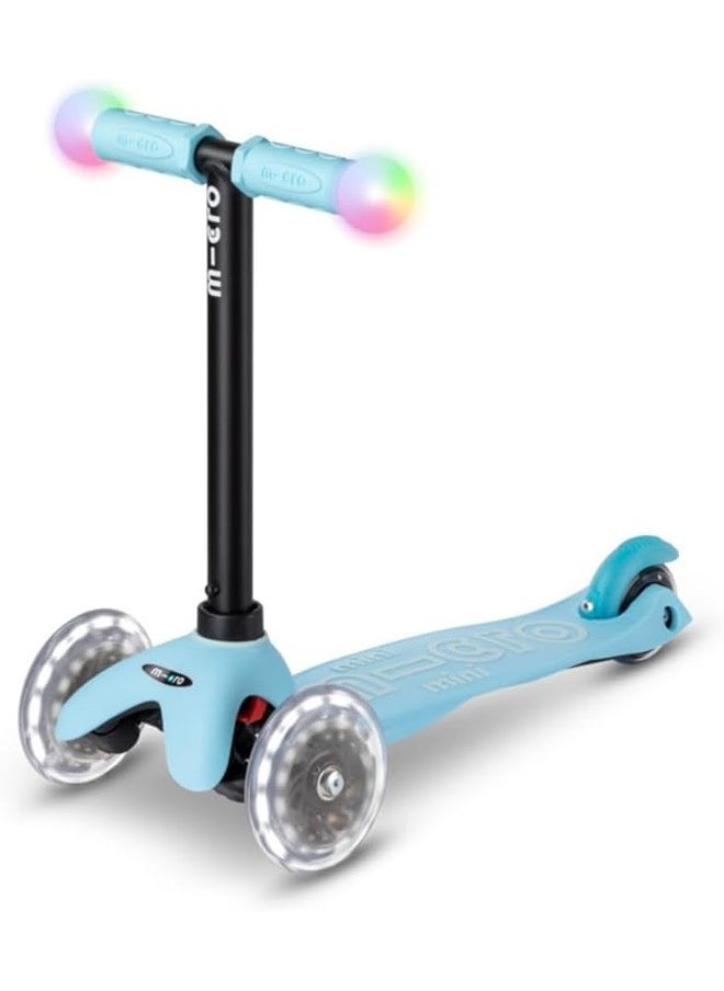 Micro Scooters | Mini Micro 2 Grow LED 4in1 Toddler's Trike | Handlebar Adjustable | Foldable | Lightweight | Boys & Girls | 1-6yrs | Blue
