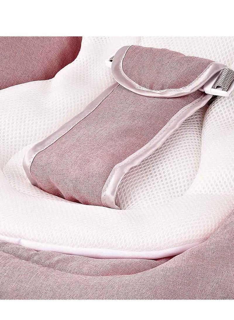 Baby Bouncer With Removable Toys, Soothing Music and Vibrations - Light Brown