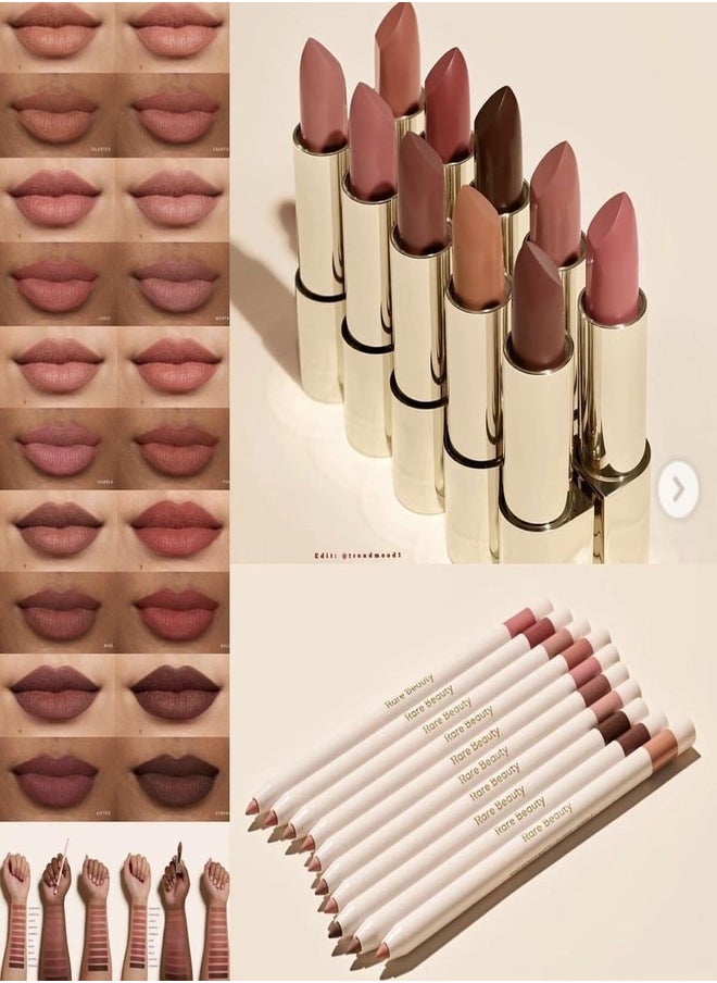 Rare Beauty by Selena Gomez Kind Words Matte Lipstick – Worthy (Muted Mauve) – Soft, Long-Lasting, and Comfortable Full-Coverage Matte Lip Color – 3.5g / 0.12 oz