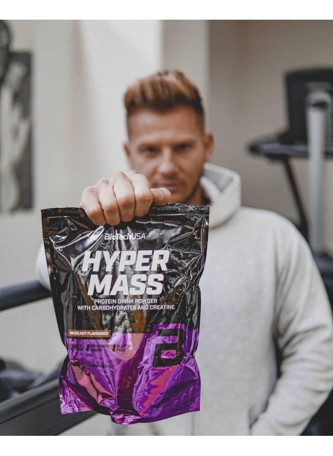 BioTechUSA Hyper Mass - Mass Gainer with Carbs & Protein Blend | Micronised Creatine | Gluten-Free, 4 kg, Salted caramel