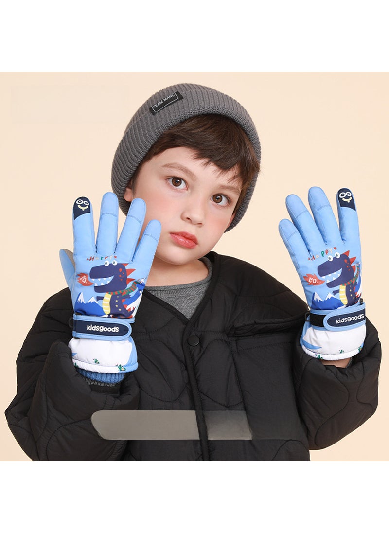 Kids Winter Gloves Warm Waterproof Snow Play Spaceship