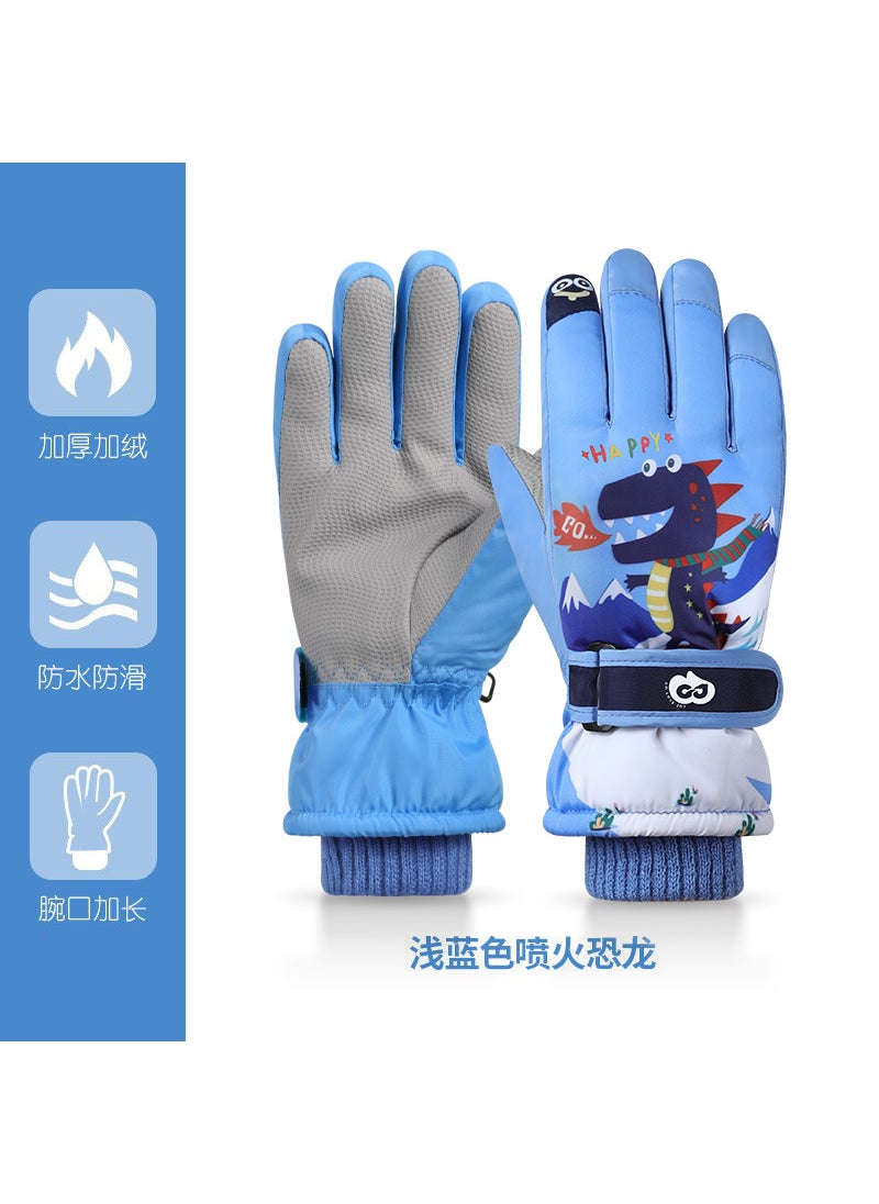 Kids Winter Gloves Warm Waterproof Snow Play Spaceship