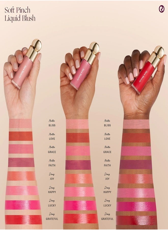 Rare Beauty by Selena Gomez Soft Pinch Liquid Blush – Joy - Dewy Muted Peach, 7.5ml) | Weightless, Long-Lasting, Buildable Liquid Blush for a Natural, Radiant Glow