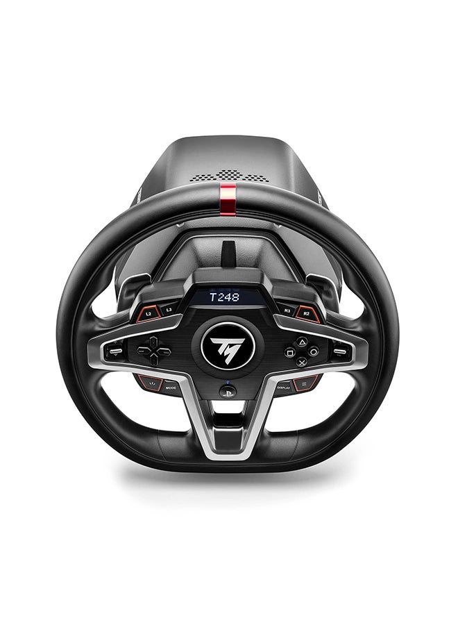 Thrustmaster T248, Racing Wheel and Magnetic Pedals, PS5, PS4, PC, HYBRID DRIVE, Magnetic Paddle Shifters, Dynamic Force Feedback, Screen with Racing Information