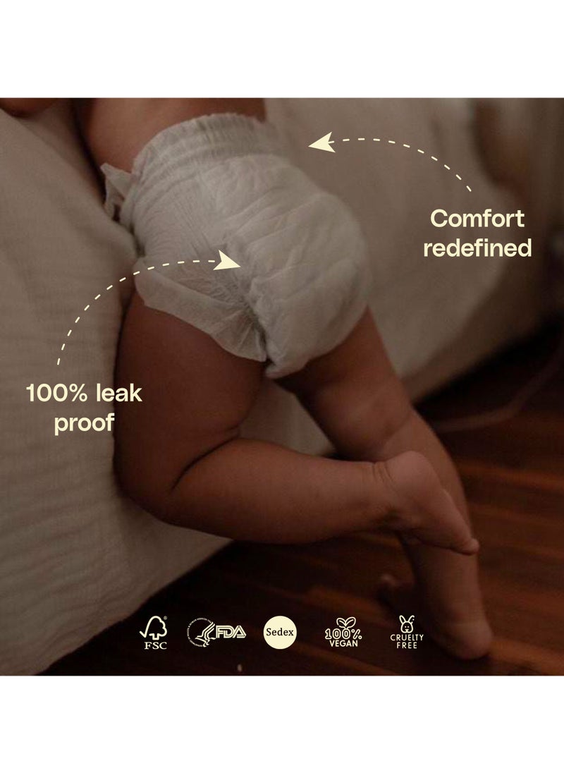 Plant Based, Hypoallergenic Baby Diapers Size 4(10-15Kg), Large | Chemical Free | Day & Overnight | Luxuriously Soft | Suitable for Sensitive Skin | Unscented | Hygienically Sealed |  45% plant based