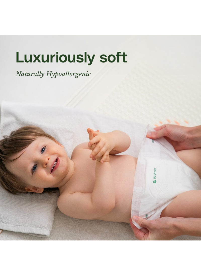 Plant Based, Hypoallergenic Baby Diapers Size 4(10-15Kg), Large | Chemical Free | Day & Overnight | Luxuriously Soft | Suitable for Sensitive Skin | Unscented | Hygienically Sealed |  45% plant based