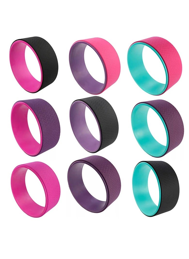 Yoga Wheel, Nonslip Yoga Prop Wheel Strongest & Most Comfortable Yoga Roller for Improving Yoga Poses & Backbends, Stretching, Improving Flexibility