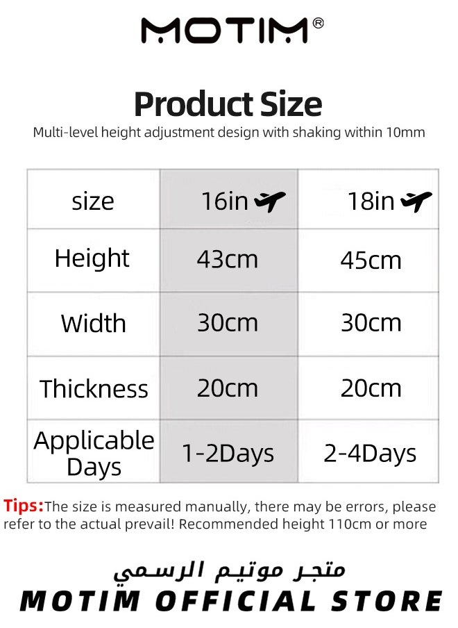Kids 18 inch Cartoon Luggage Lightweight Travel Luggage Made of ABS Material Carry-On Luggage with Spinning Wheels for Kids to go Traveling and School