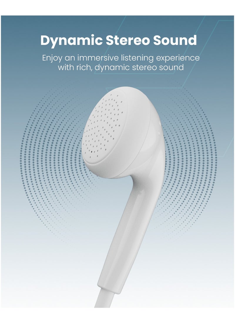 Moxedo Mono Stereo Earphone Lightning Connector Earphone In-Line Remote, Built-in Microphone Compatible for iPhone 14/13/12/11 Pro Max/X/XS Max/XR -White