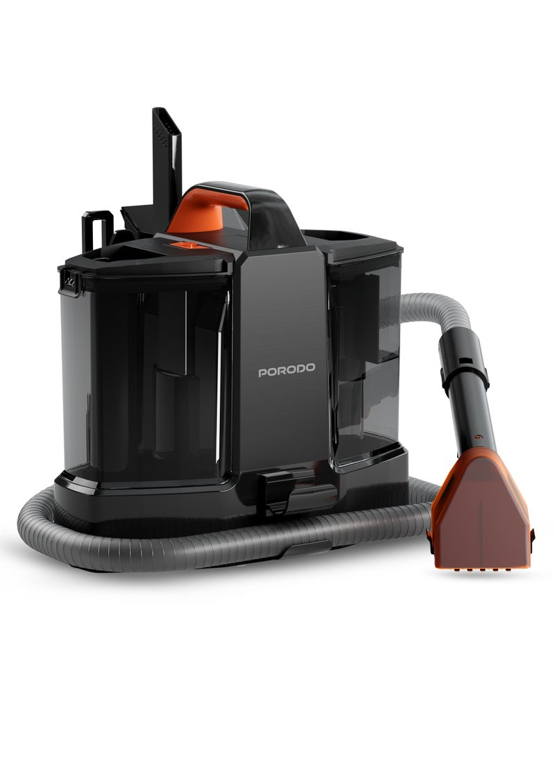 Carpet Cleaner 500W with 1350ml Water Tank and 600ml Dirty Water Tank / Powerful Stain Cleaner / Sofa & Carpet Spot Cleaner / Versatile Toolkit / Removes Spots Spills & Tough Stains - Black
