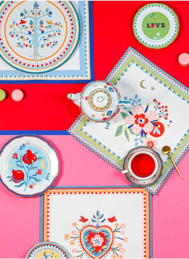 Baci Milano Mamma Mia Porcelain Dinner Plate 28 cm Flower