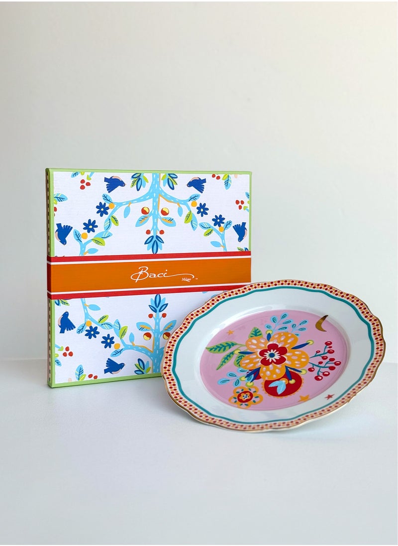 Baci Milano Mamma Mia Porcelain Dinner Plate 28 cm Flower
