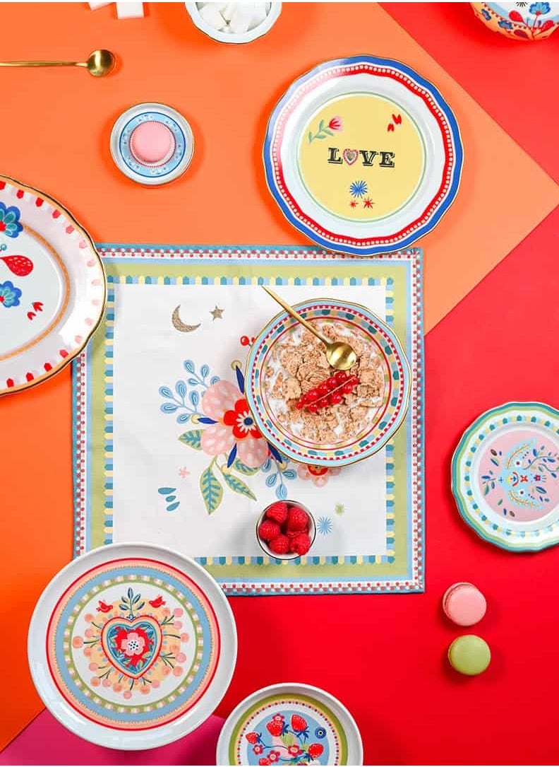 Baci Milano Mamma Mia Porcelain Dinner Plate 28 cm Flower