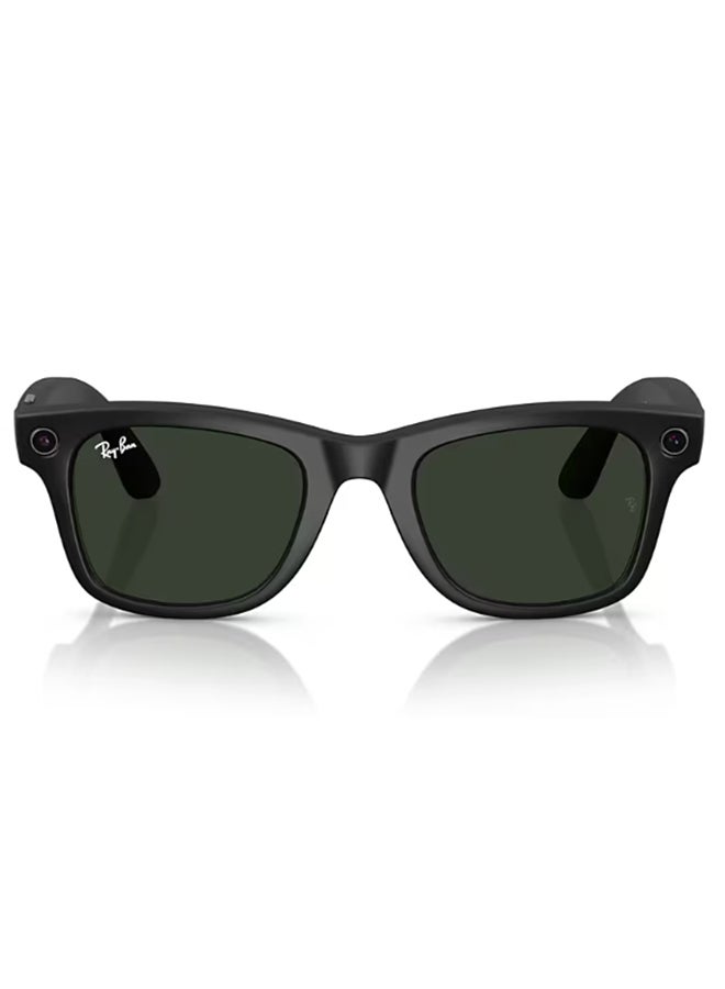 Ray-Ban Wayfarer RW4008 Large Matte Black Clear Graphite Green Transition Black