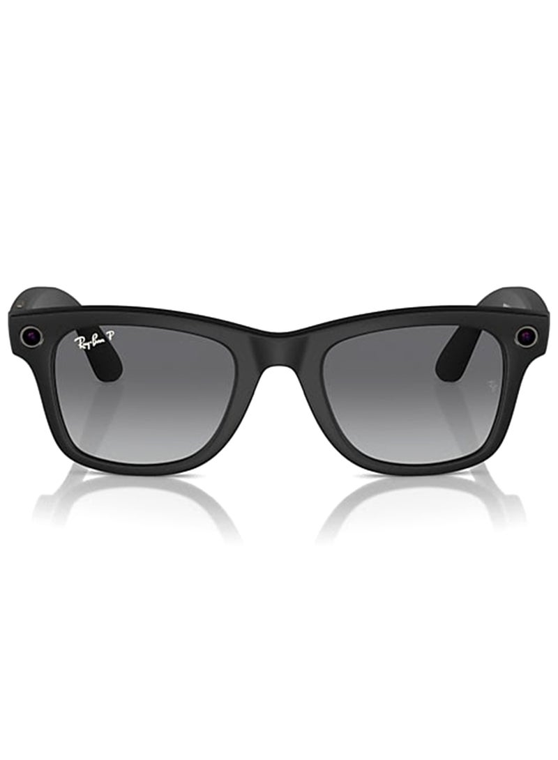 Ray-Ban Wayfarer RW4008 Large Matte Black Clear Graphite Green Transition Black