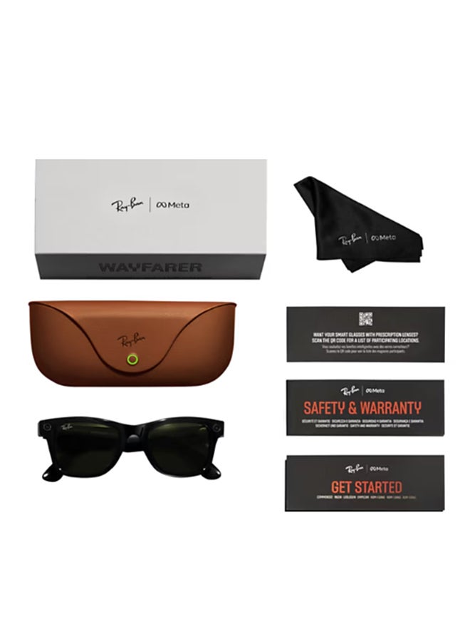 Ray-Ban Wayfarer RW4008 Large Matte Black Clear Graphite Green Transition Black