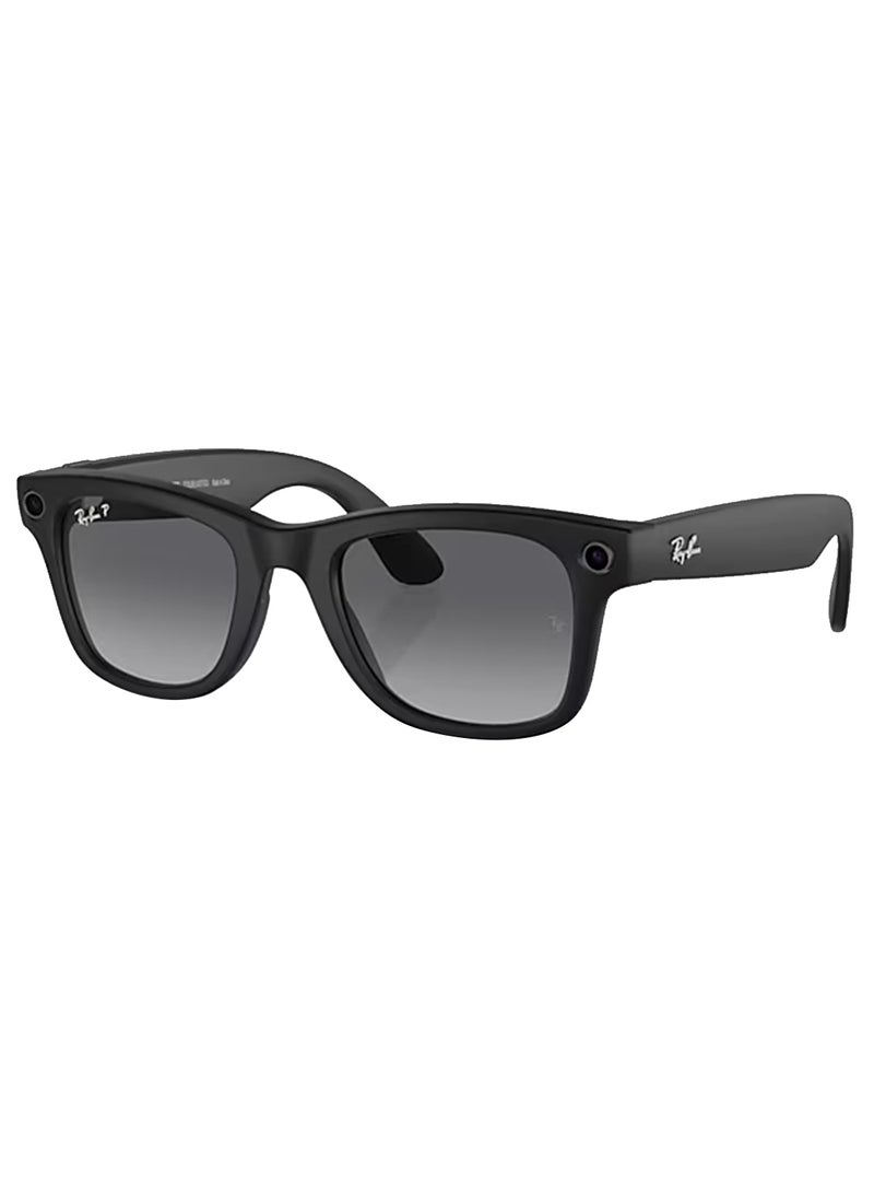 Ray-Ban Wayfarer RW4008 Large Matte Black Clear Graphite Green Transition Black