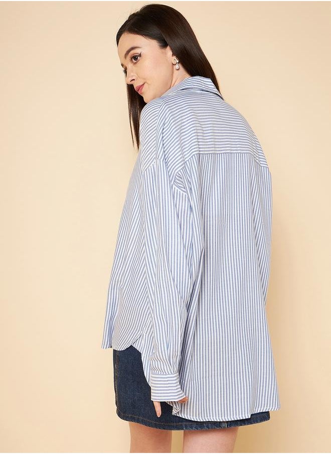 Stay effortlessly stylish with this comfortable Grey Oversized Shirts Solid design crafted from 100% Cotton featuring Long Sleeves with Button closure.