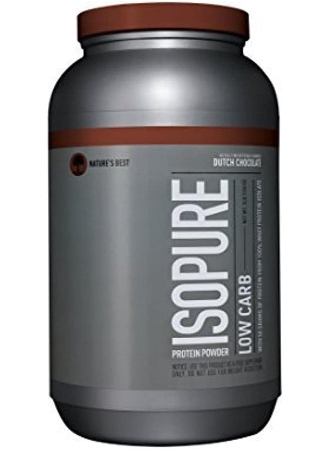 Isopure Low Carb Protein Powder, Dutch Chocolate, 3 Lb