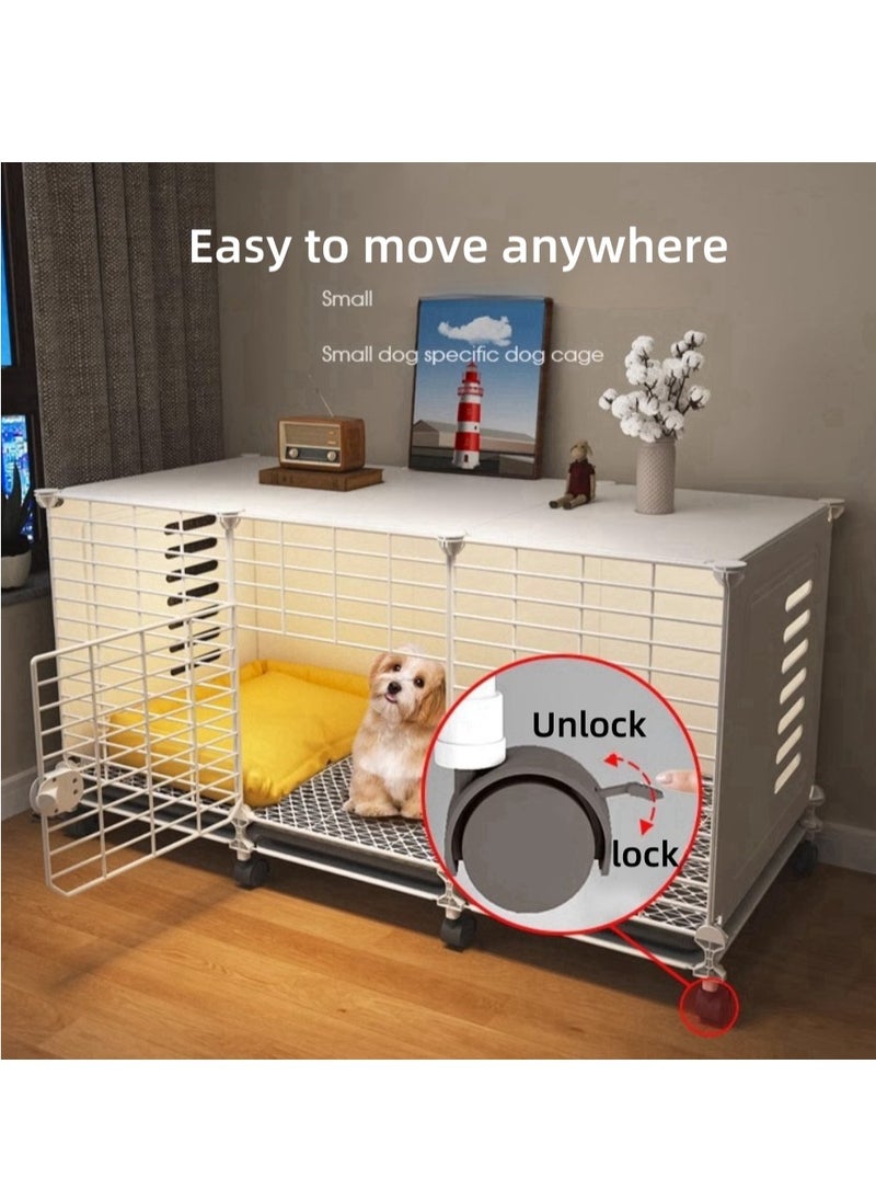 Dog cage for small dogs  indoor dog kennel and toilet Perfect for Pet Lovers in Compact Spaces Size: 109*37*57