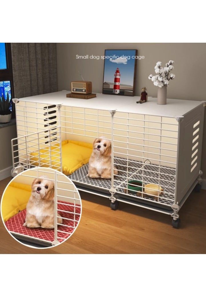 Dog cage for small dogs  indoor dog kennel and toilet Perfect for Pet Lovers in Compact Spaces Size: 109*37*57