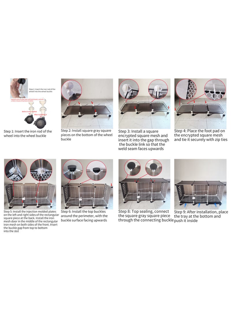 Dog cage for small dogs  indoor dog kennel and toilet Perfect for Pet Lovers in Compact Spaces Size: 109*37*57