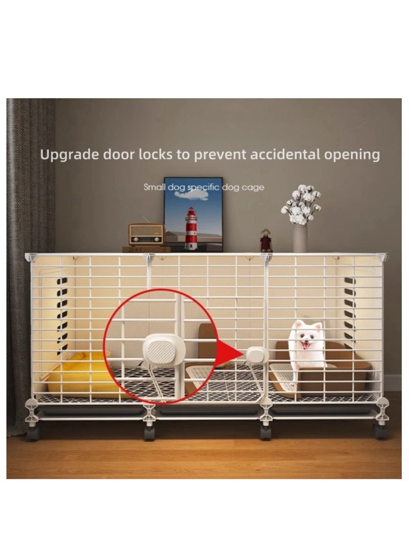 Dog cage for small dogs  indoor dog kennel and toilet Perfect for Pet Lovers in Compact Spaces Size: 109*37*57