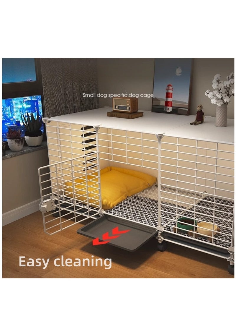 Dog cage for small dogs  indoor dog kennel and toilet Perfect for Pet Lovers in Compact Spaces Size: 109*37*57