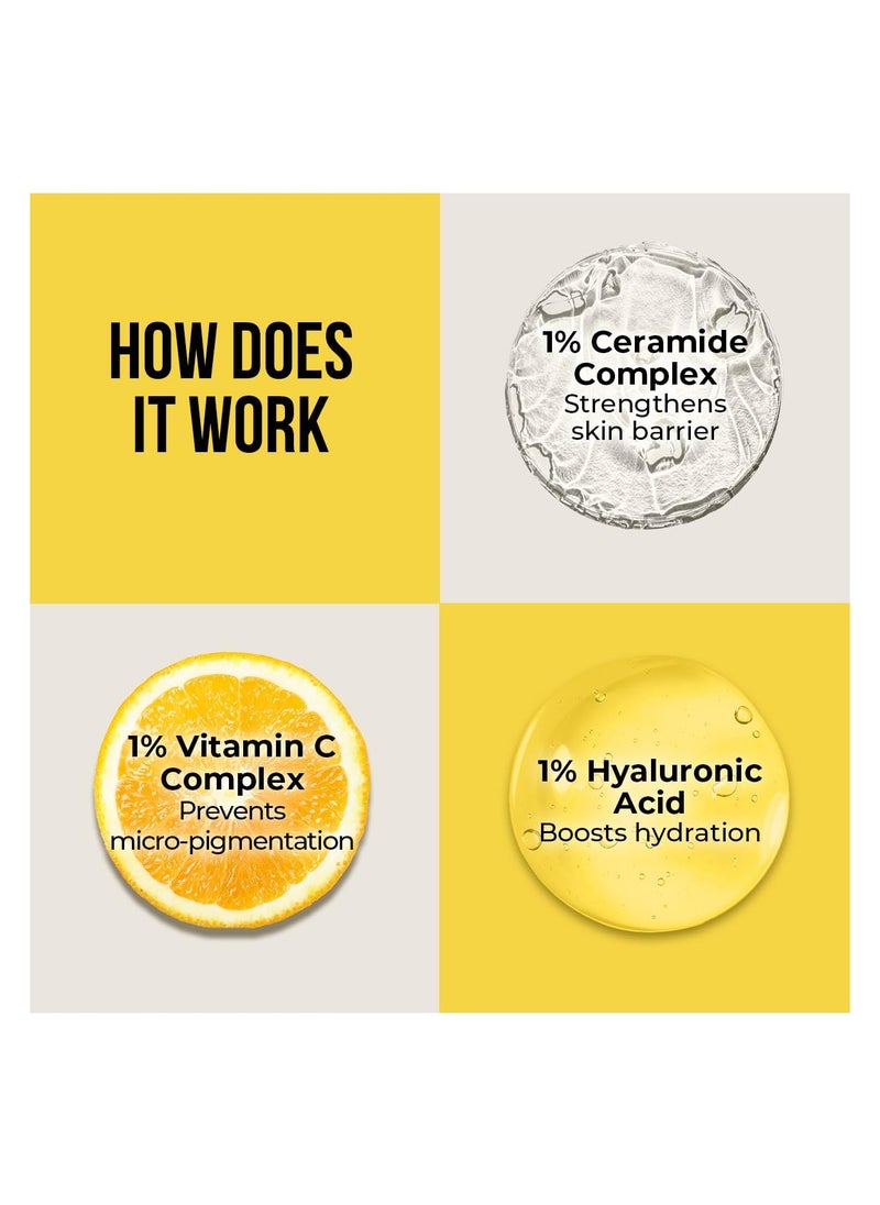 Dr. Sheth's Ceramide & Vitamin C Long lasting Sunscreen SPF 50+ PA++++|No White Cast, Water & Sweat-Resistant|Non-Greasy & Quick-Absorbing |For Women & Men |50g