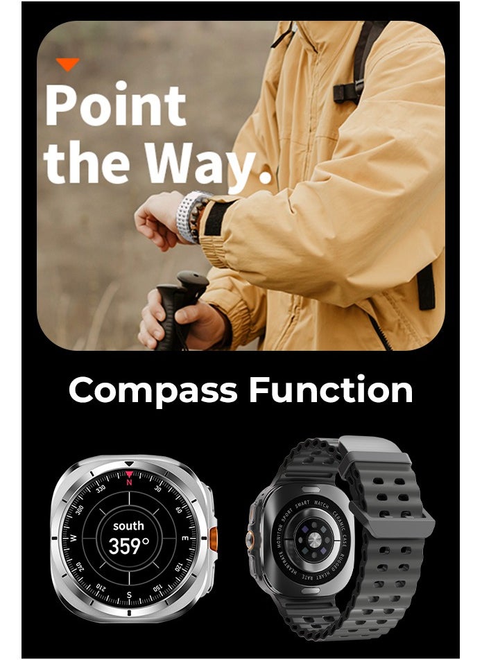 Charome T14 Ultra Smart Watch Premium Black Edition Advanced Health Monitoring, Fitness Tracking, Long Battery Life, Water-Resistant, Touchscreen Display