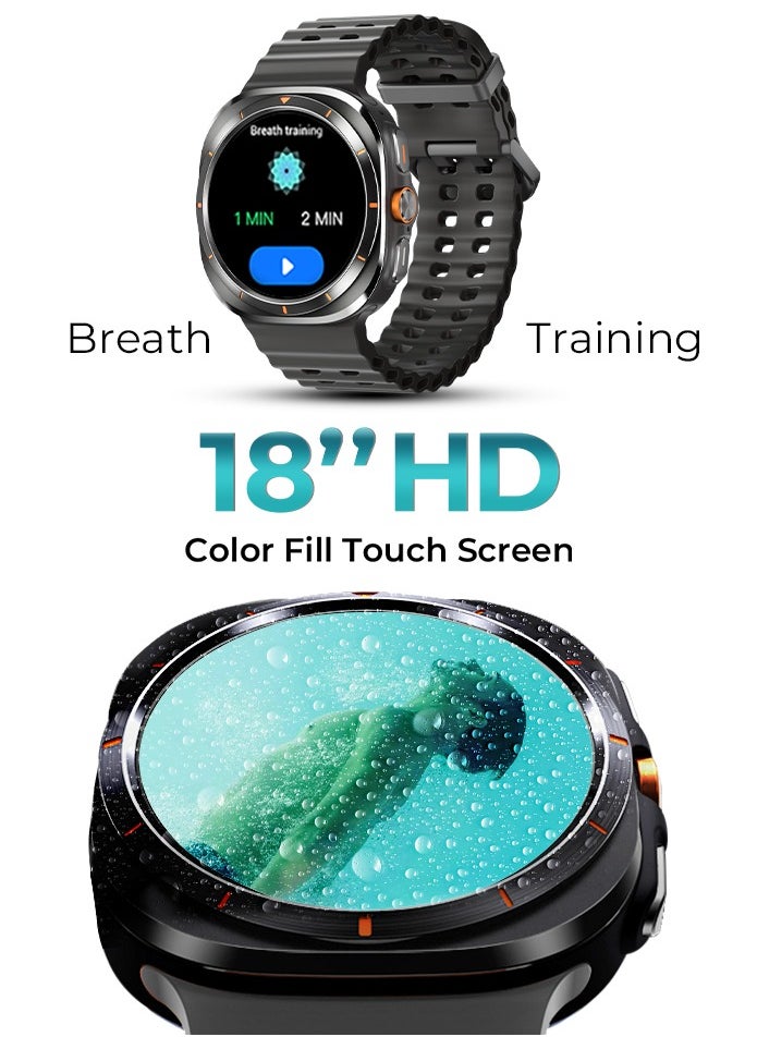 Charome T14 Ultra Smart Watch Premium Black Edition Advanced Health Monitoring, Fitness Tracking, Long Battery Life, Water-Resistant, Touchscreen Display