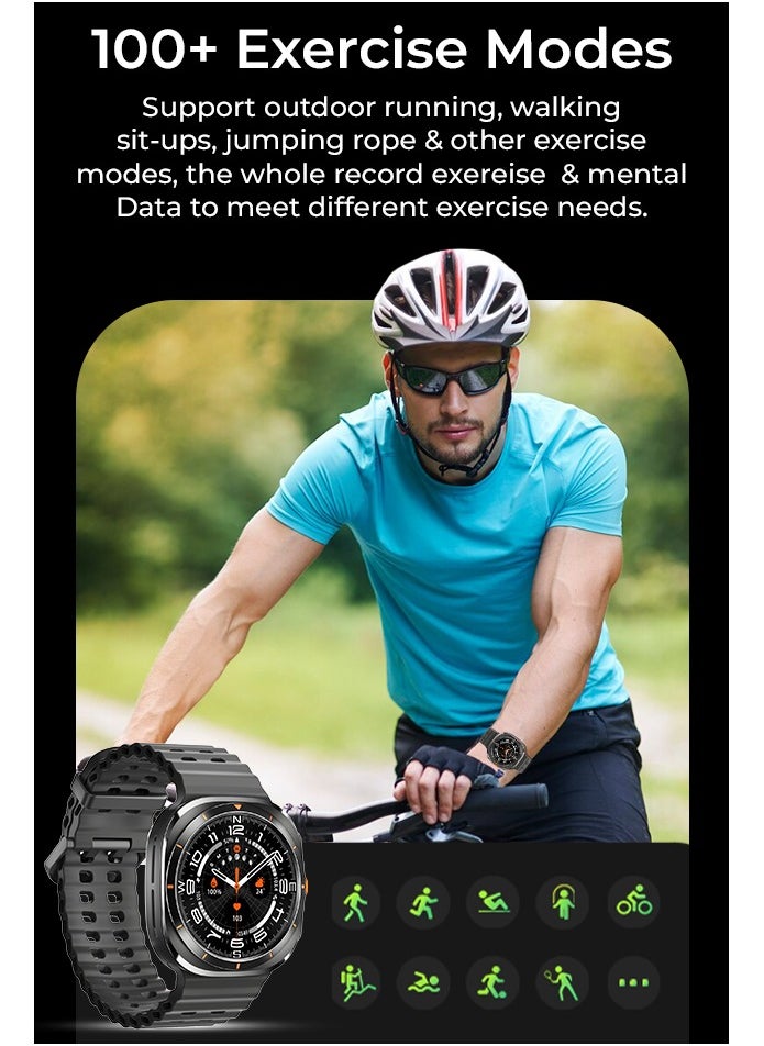 Charome T14 Ultra Smart Watch Premium Black Edition Advanced Health Monitoring, Fitness Tracking, Long Battery Life, Water-Resistant, Touchscreen Display