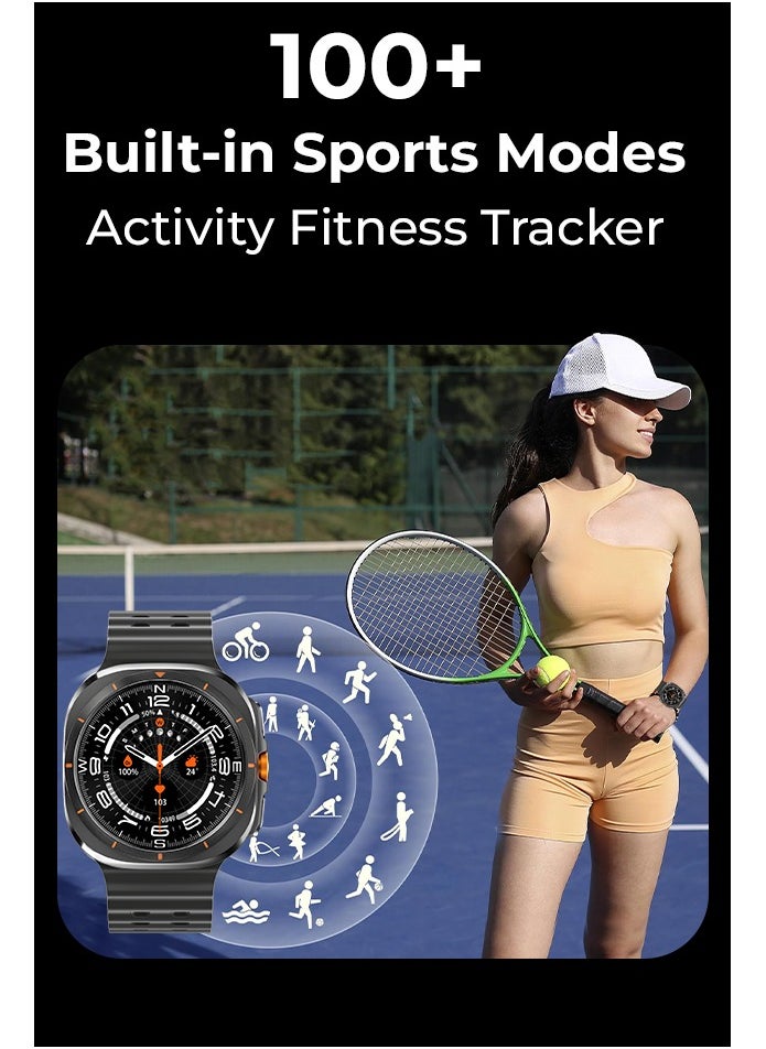 Charome T14 Ultra Smart Watch Premium Black Edition Advanced Health Monitoring, Fitness Tracking, Long Battery Life, Water-Resistant, Touchscreen Display